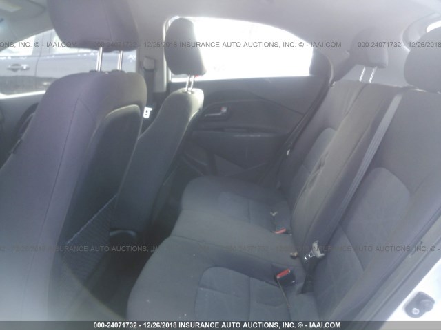 KNADM5A37F6516449 - 2015 KIA RIO LX SILVER photo 8