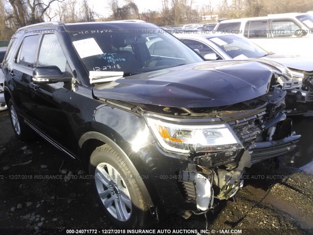 1FM5K8D88JGA52558 - 2018 FORD EXPLORER XLT BLACK photo 1