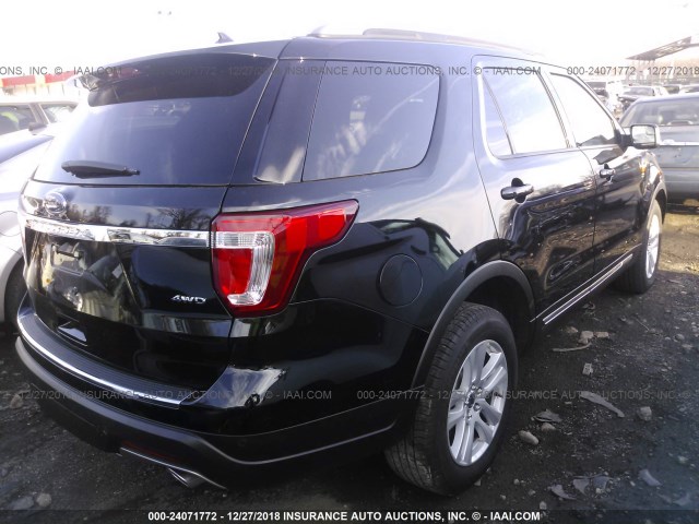 1FM5K8D88JGA52558 - 2018 FORD EXPLORER XLT BLACK photo 4