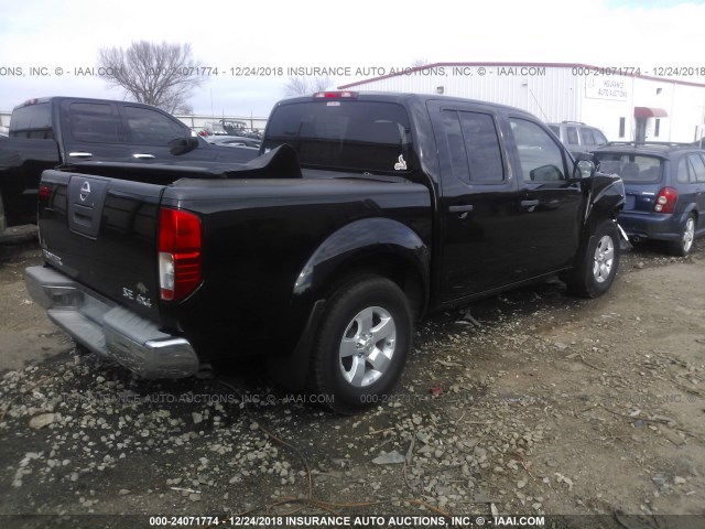 1N6AD0EV9AC447193 - 2010 NISSAN FRONTIER CREW CAB SE/LE/NISMO BLACK photo 4