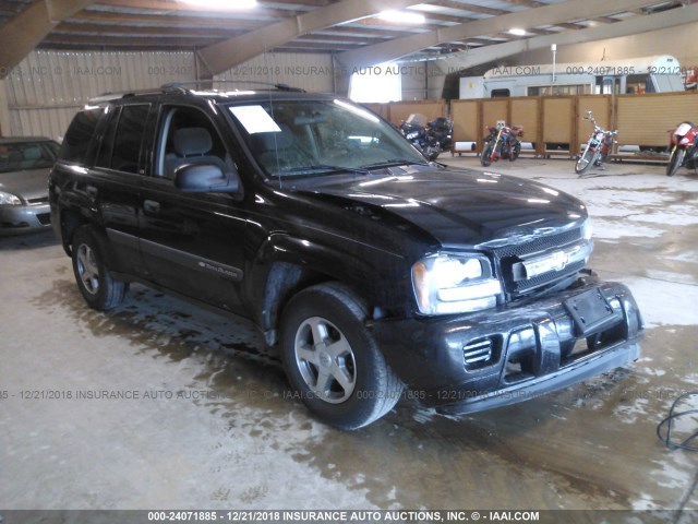 1GNDS13S642367923 - 2004 CHEVROLET TRAILBLAZER LS/LT BLACK photo 1