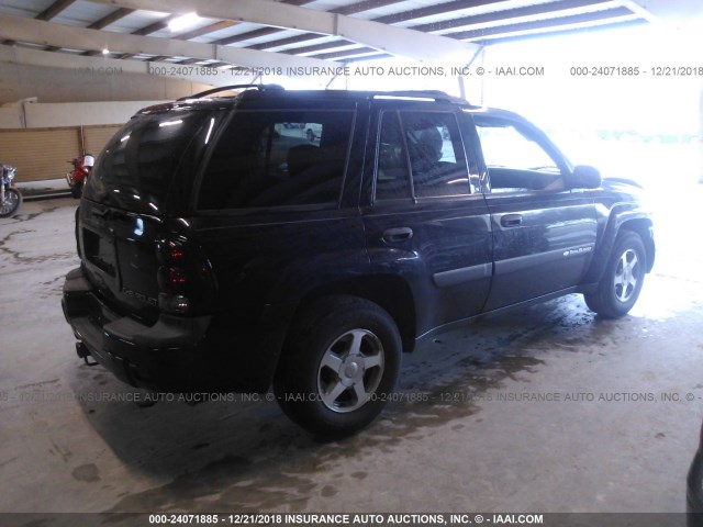 1GNDS13S642367923 - 2004 CHEVROLET TRAILBLAZER LS/LT BLACK photo 4