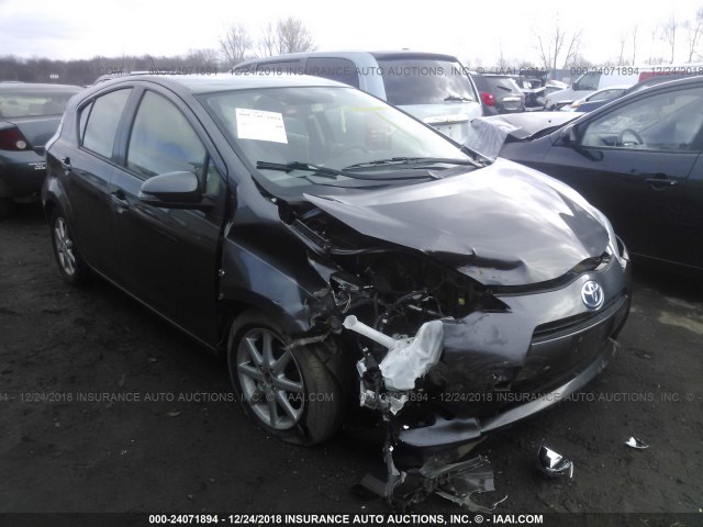 JTDKDTB31C1020004 - 2012 TOYOTA PRIUS C GRAY photo 1