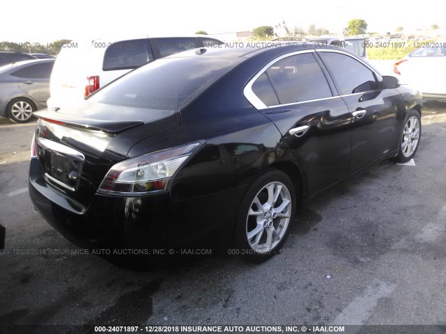 1N4AA5AP4EC484101 - 2014 NISSAN MAXIMA S/SV BLACK photo 4