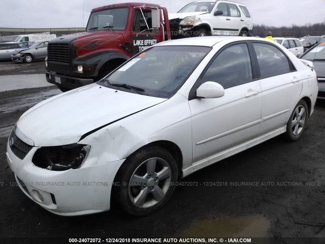 KNAFE121085013740 - 2008 KIA SPECTRA EX/LX/SX WHITE photo 2