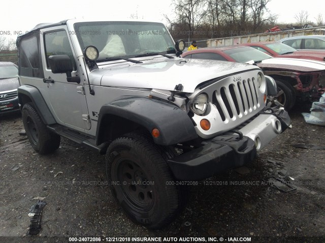 1J4FA24158L501427 - 2008 JEEP WRANGLER X SILVER photo 1