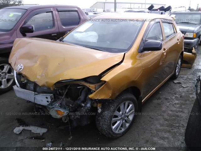 2T1KU40E99C116087 - 2009 TOYOTA COROLLA MATRIX  BROWN photo 2
