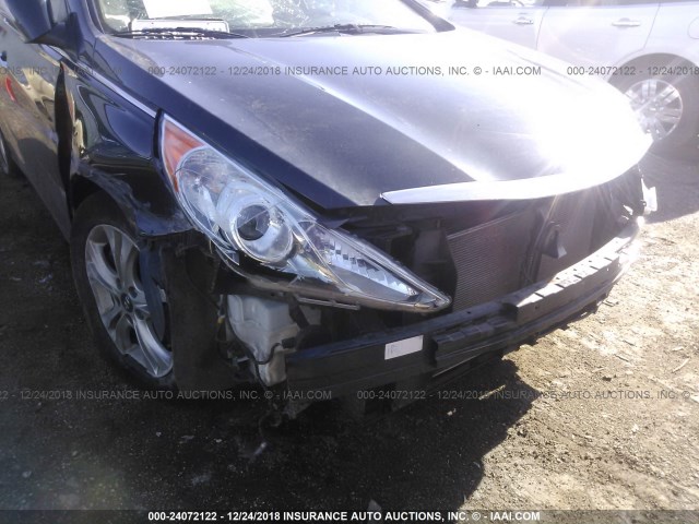 5NPEC4AC2CH324264 - 2012 HYUNDAI SONATA SE/LIMITED Dark Blue photo 6