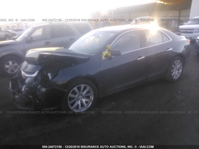 1G11H5SL2EF162940 - 2014 CHEVROLET MALIBU LTZ GRAY photo 2