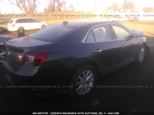 1G11H5SL2EF162940 - 2014 CHEVROLET MALIBU LTZ GRAY photo 4