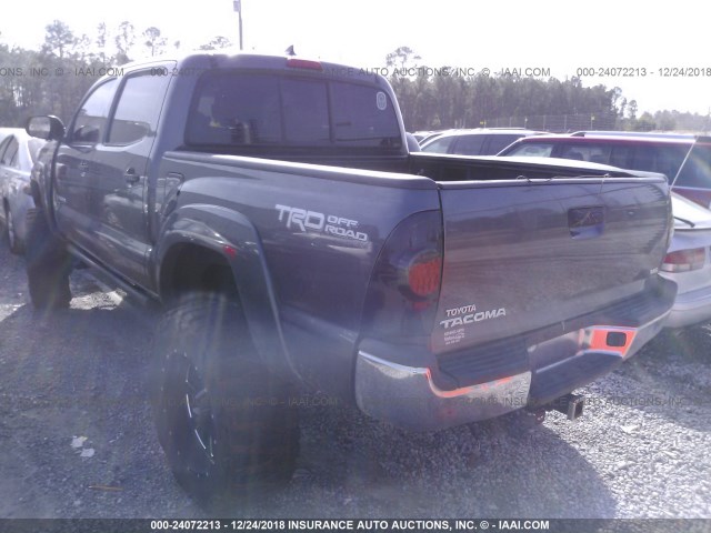 3TMLU4ENXCM094273 - 2012 TOYOTA TACOMA DOUBLE CAB 灰色 照片 3