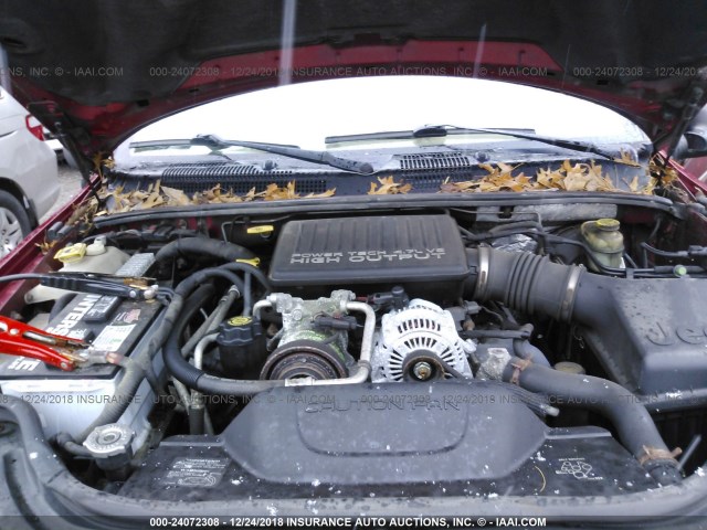 1J4GW58J52C326816 - 2002 JEEP GRAND CHEROKEE LIMITED RED photo 10