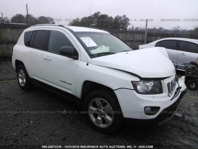 1C4NJCBA1FD273217 - 2015 JEEP COMPASS SPORT WHITE photo 1