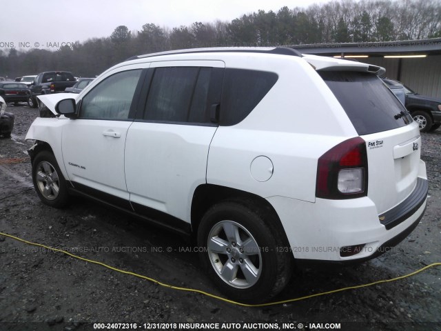 1C4NJCBA1FD273217 - 2015 JEEP COMPASS SPORT WHITE photo 3