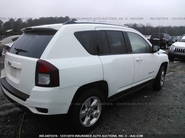 1C4NJCBA1FD273217 - 2015 JEEP COMPASS SPORT WHITE photo 4