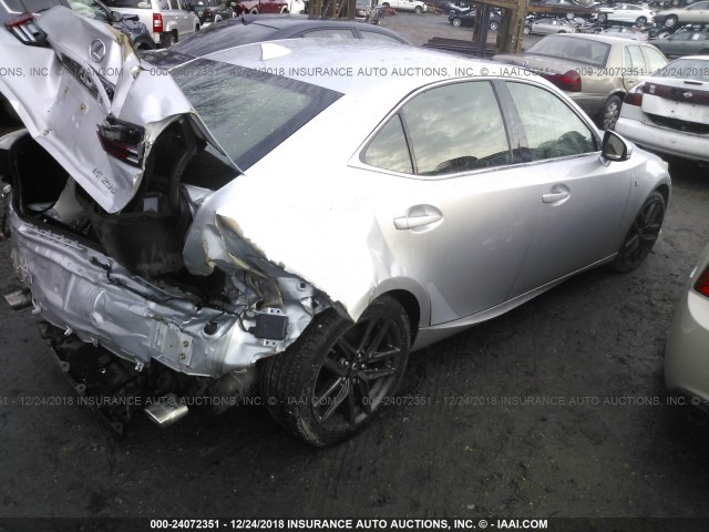 JTHBF1D24E5024352 - 2014 LEXUS IS 250 SILVER photo 4