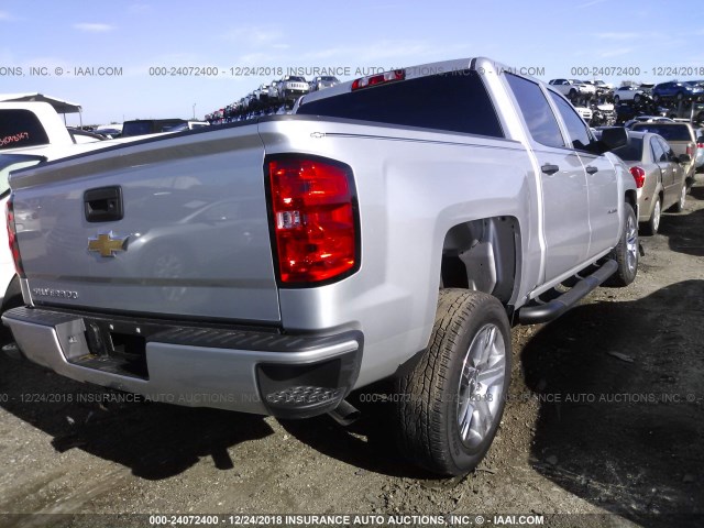 3GCPCPEH4JG331416 - 2018 CHEVROLET SILVERADO C1500 CUSTOM SILVER photo 4