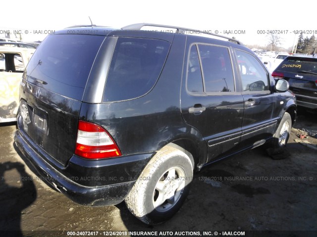 4JGAB54E91A251768 - 2001 MERCEDES-BENZ ML 320 BLACK photo 4
