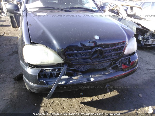 4JGAB54E91A251768 - 2001 MERCEDES-BENZ ML 320 BLACK photo 6