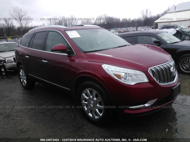 5GAKVBKDXEJ303067 - 2014 BUICK ENCLAVE MAROON photo 1