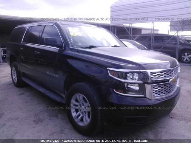 1GNSKJKC9FR626092 - 2015 CHEVROLET SUBURBAN K1500 LT BLACK photo 1