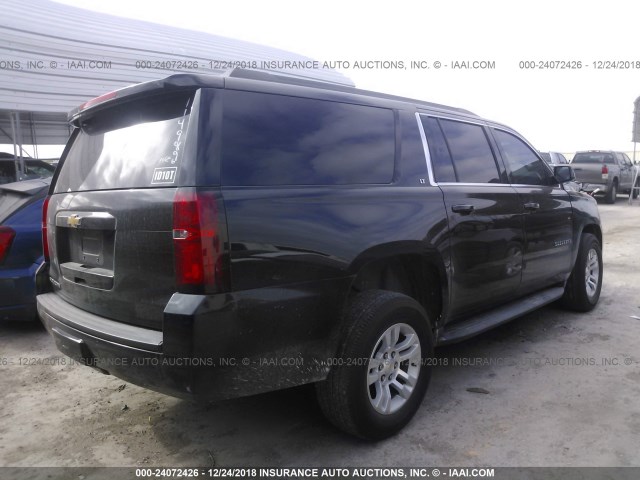 1GNSKJKC9FR626092 - 2015 CHEVROLET SUBURBAN K1500 LT BLACK photo 4