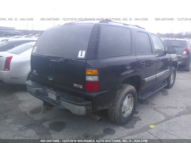 1GKEK13ZX4J298836 - 2004 GMC YUKON BLACK photo 4