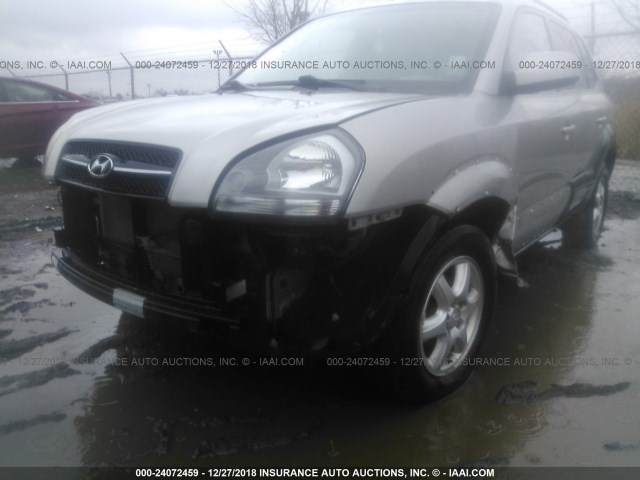 KM8JN12D15U150268 - 2005 HYUNDAI TUCSON GLS/LX GRAY photo 6