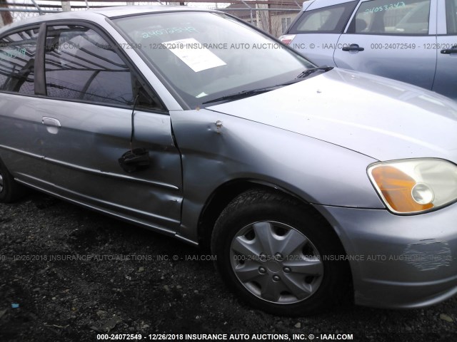 2HGES16503H560773 - 2003 HONDA CIVIC LX SILVER photo 6