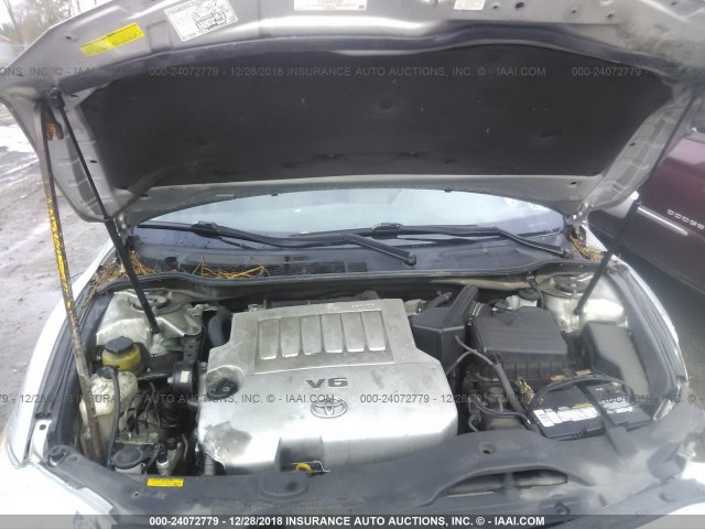 4T1BK46K47U047386 - 2007 TOYOTA CAMRY NEW GENERAT LE/XLE/SE SILVER photo 10