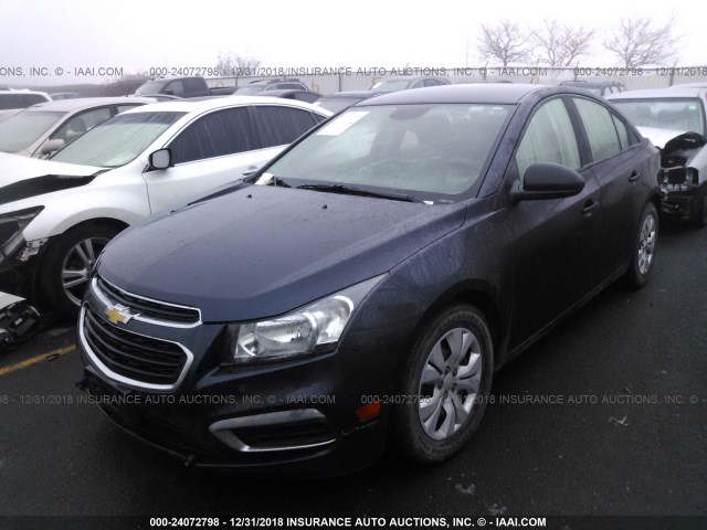 1G1PA5SG2F7160229 - 2015 CHEVROLET CRUZE LS მუქი ლურჯი ფოტო 2