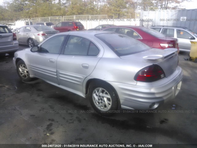 1G2NF52E12C267454 - 2002 PONTIAC GRAND AM SE1 SILVER photo 3