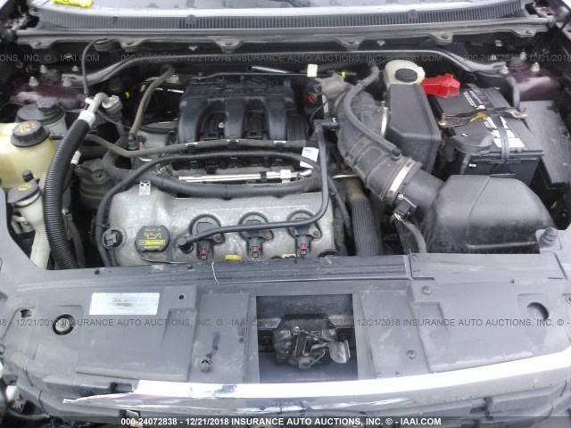 2FMGK5DC6BBD30040 - 2011 FORD FLEX LIMITED მუქწითელი ფოტო 10