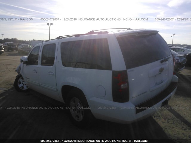 1GNSCJE04ER242086 - 2014 CHEVROLET SUBURBAN C1500 LT WHITE photo 3