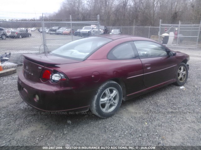 4B3AG42G64E150785 - 2004 DODGE STRATUS SXT MAROON photo 4