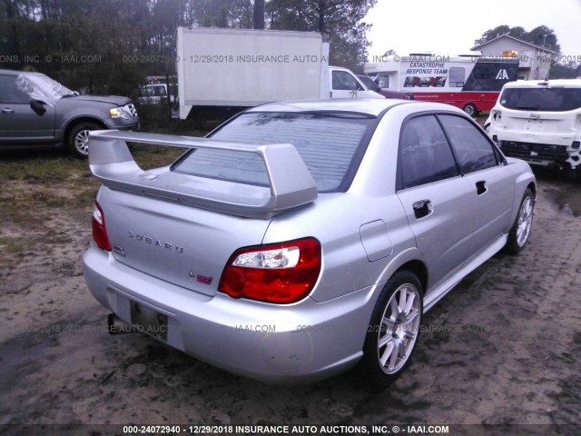 JF1GD70615L500535 - 2005 SUBARU IMPREZA WRX STI SILVER photo 4