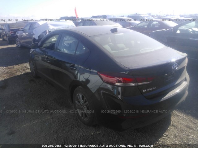 5NPD84LF1JH292134 - 2018 HYUNDAI ELANTRA SEL/VALUE/LIMITED BLACK photo 3