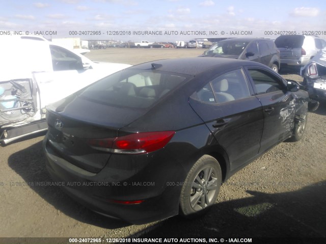 5NPD84LF1JH292134 - 2018 HYUNDAI ELANTRA SEL/VALUE/LIMITED BLACK photo 4