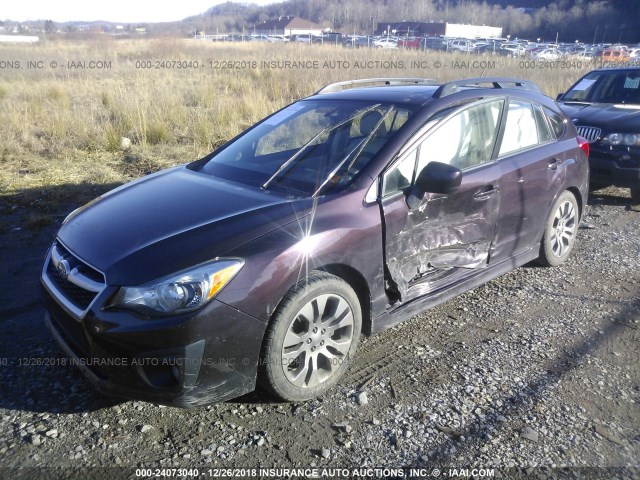 JF1GPAS65D2817501 - 2013 SUBARU IMPREZA SPORT LIMITED BURGUNDY photo 2