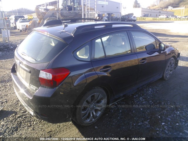 JF1GPAS65D2817501 - 2013 SUBARU IMPREZA SPORT LIMITED BURGUNDY photo 4