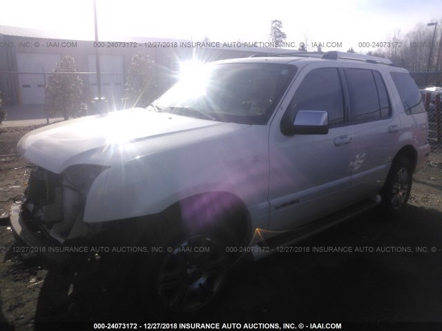 4M2EU48827UJ23128 - 2007 MERCURY MOUNTAINEER PREMIER WHITE photo 2