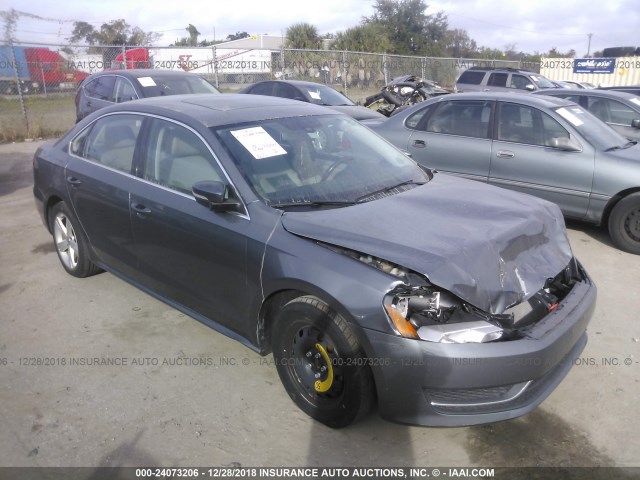 1VWBP7A35DC069824 - 2013 VOLKSWAGEN PASSAT SE GRAY photo 1