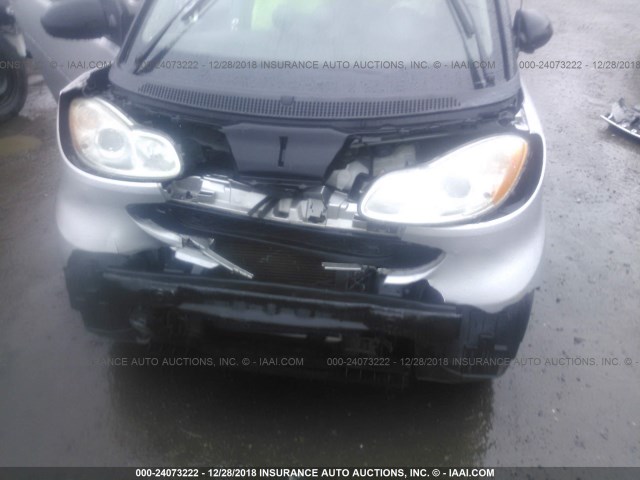 WMEEJ31X79K221047 - 2009 SMART FORTWO PURE/PASSION SILVER photo 6