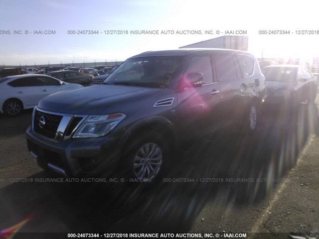 JN8AY2NC1J9553821 - 2018 NISSAN ARMADA SV/SL/PLATINUM GRAY photo 2