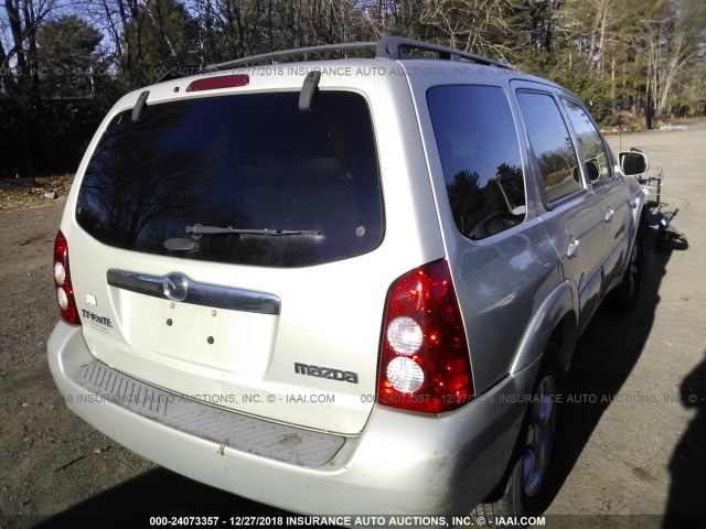 4F2YZ02Z76KM02454 - 2006 MAZDA TRIBUTE TAN photo 4