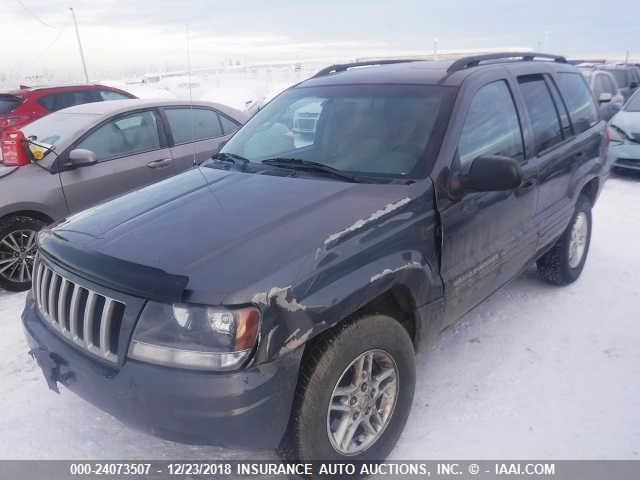 1J4GW48S44C425360 - 2004 JEEP GRAND CHEROKEE  GRAY photo 2