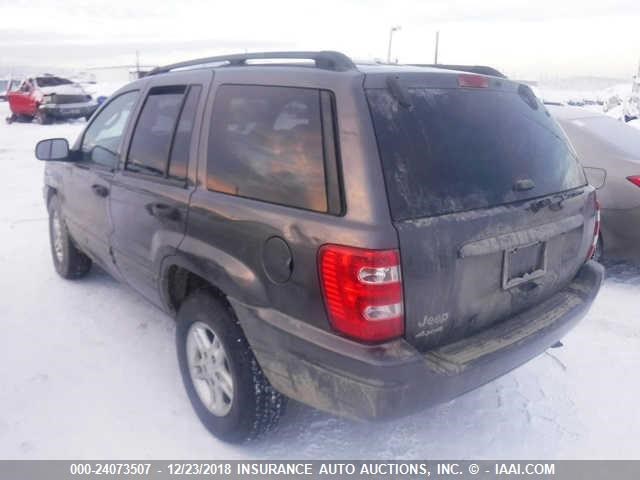 1J4GW48S44C425360 - 2004 JEEP GRAND CHEROKEE  GRAY photo 3