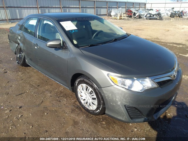 4T4BF1FK8CR256620 - 2012 TOYOTA CAMRY SE/LE/XLE GRAY photo 1