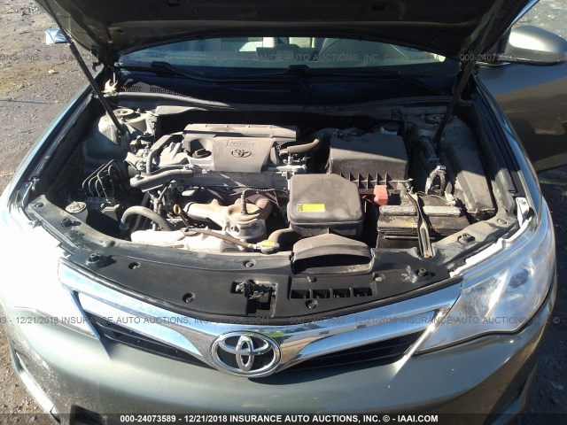 4T4BF1FK8CR256620 - 2012 TOYOTA CAMRY SE/LE/XLE GRAY photo 10