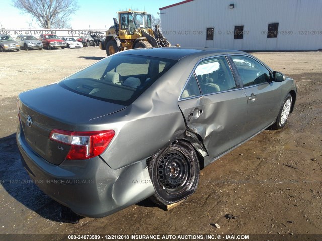 4T4BF1FK8CR256620 - 2012 TOYOTA CAMRY SE/LE/XLE GRAY photo 4